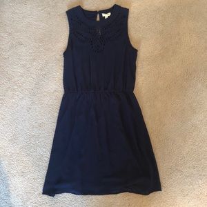 Blue Fit & Flare Dress